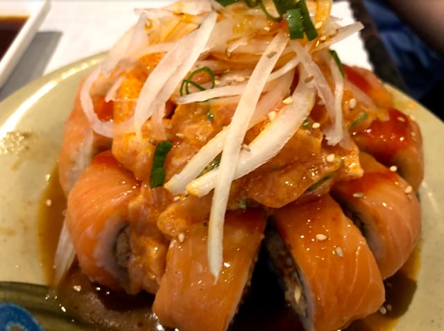 Fire Ball Salmon Roll.