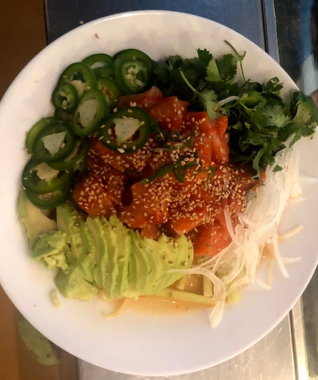 Song's Salmon Sashimi Special.