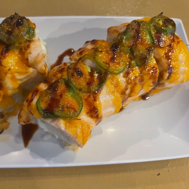 Crazy Baked Salmon Roll.