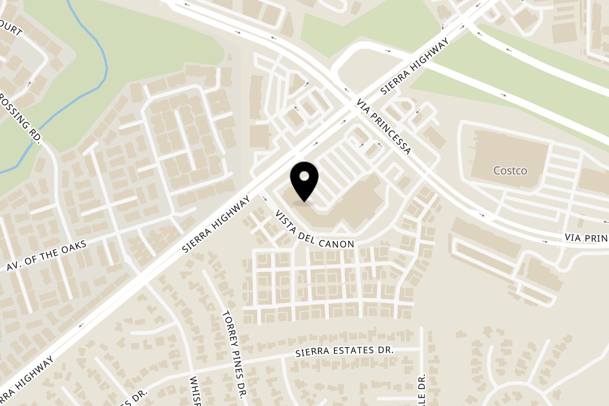 Map showing the location of Sushi 661 on 26850 Sierra Hwy in Santa Clarita